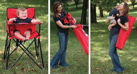 صندلی مسافرتی کودک با ابعاد ایمن و طراحی حمایتی